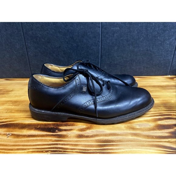 FootJoy Club Professionals 57007 Black Saddle Spikeless Golf Shoes Men Size 11 - Picture 1 of 7